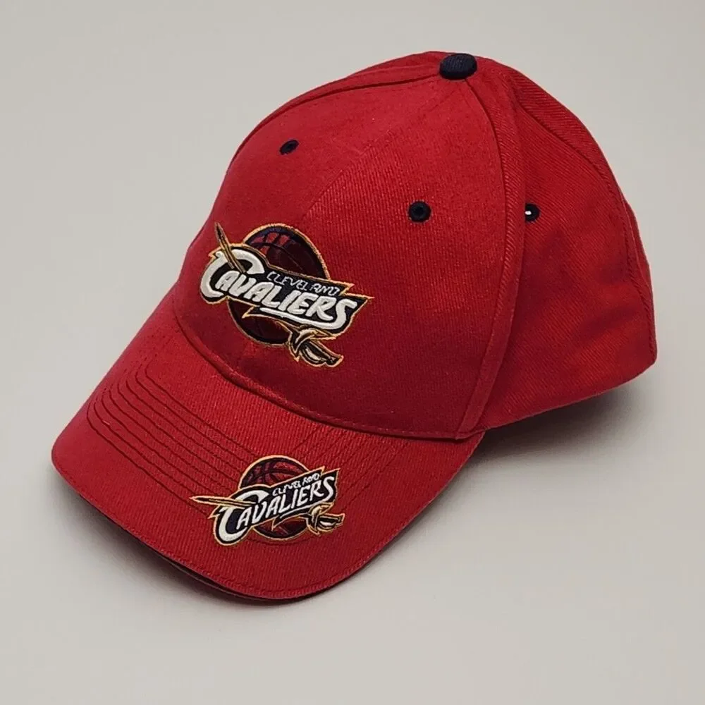 Cleveland Cavaliers Basketball Hat Cap NBA Cotton Cavs One Size Adjustable Red